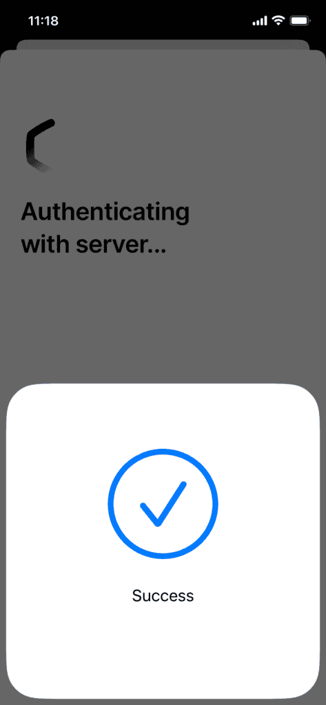 confirmation of the Bitkey scan