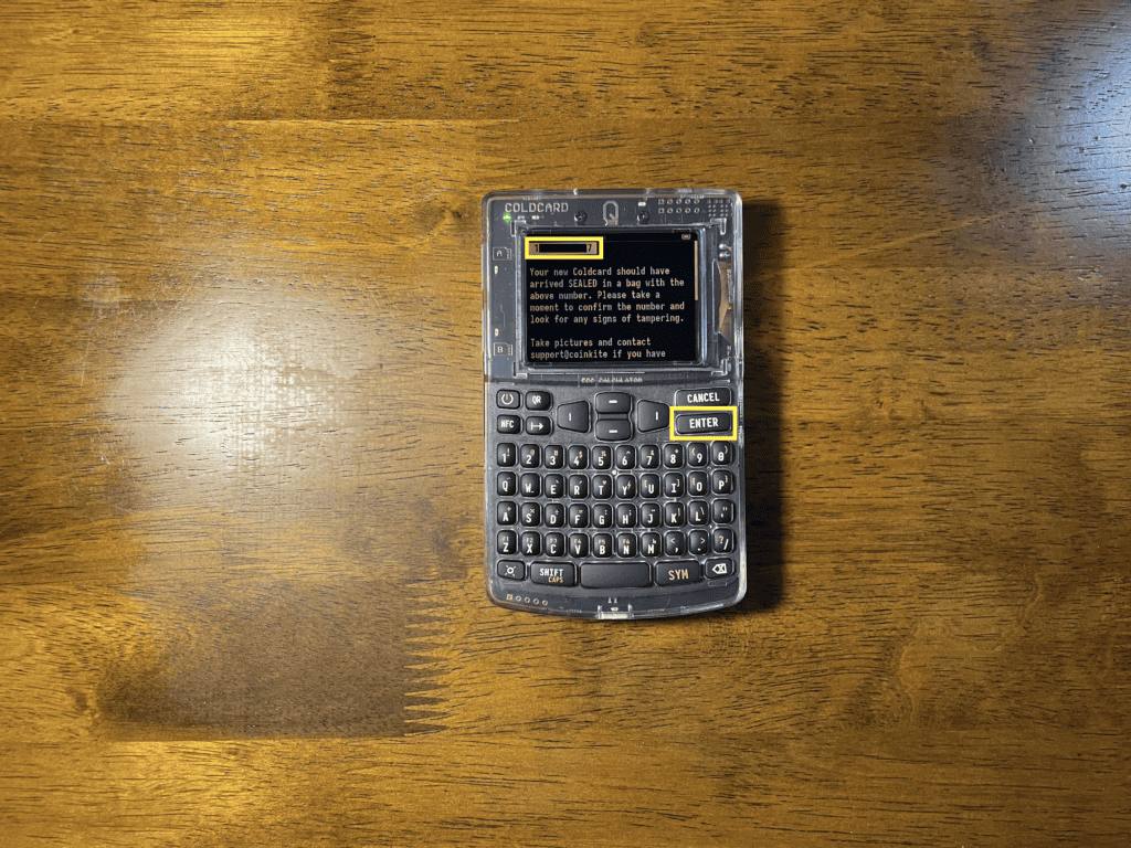 verify your bag number and enter to continue.