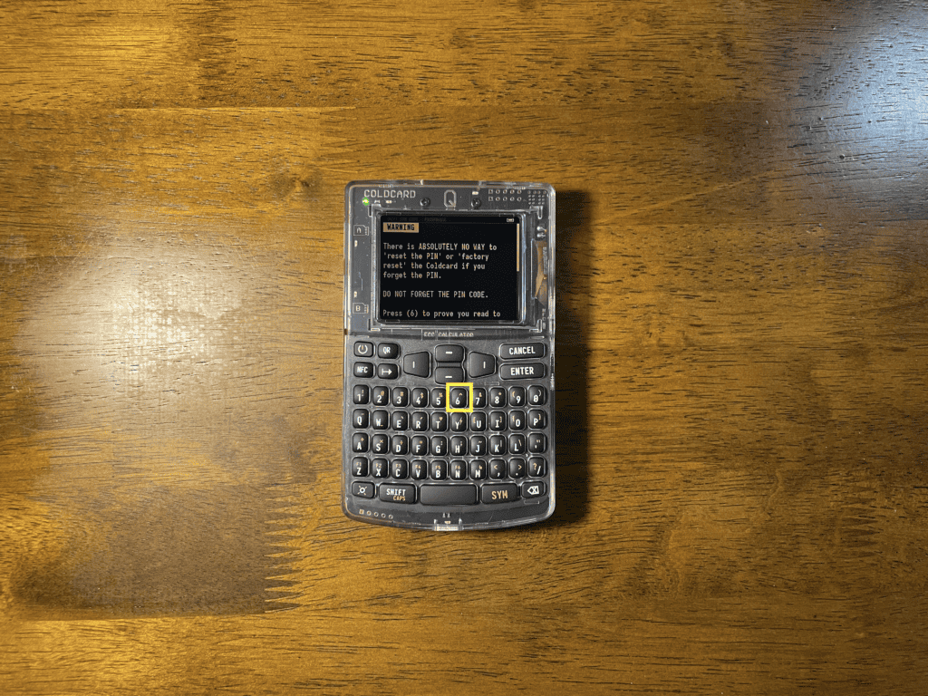 once you have reached the end hit the number 6 key to continue.