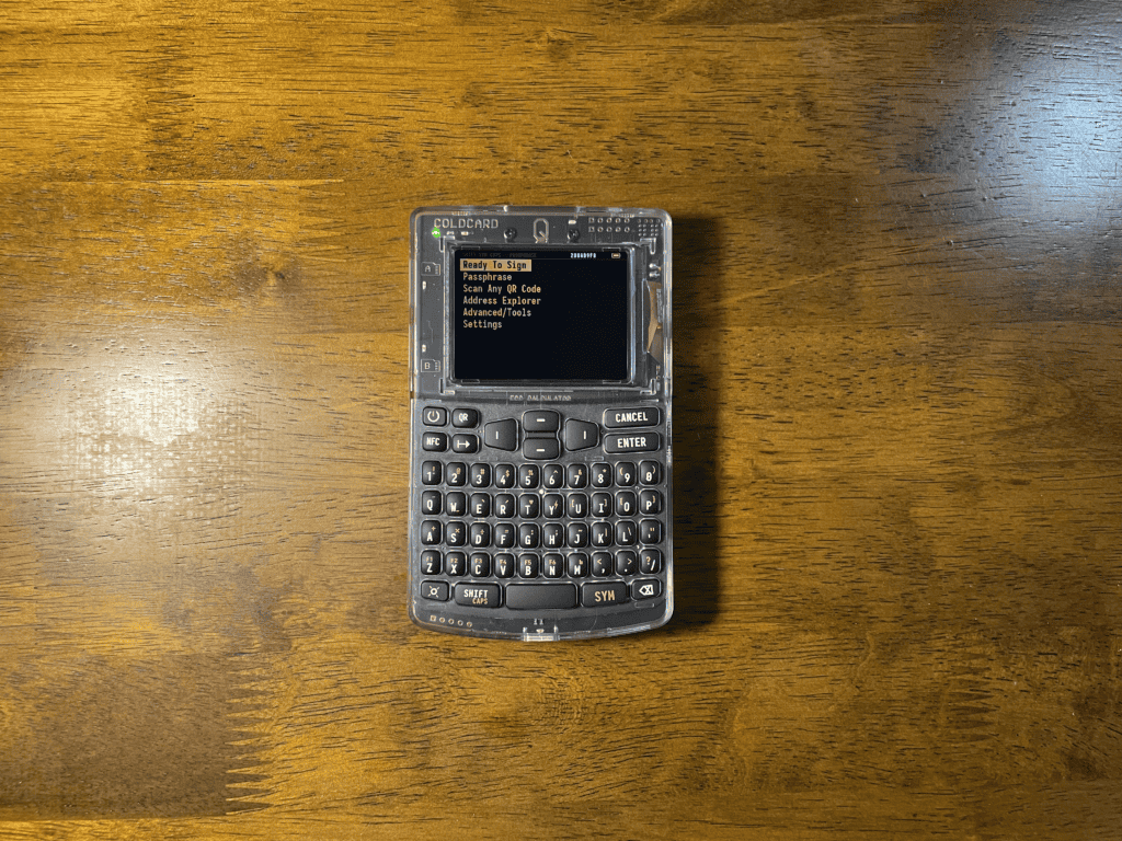 your Q is now ready to use and displaying the main menu.