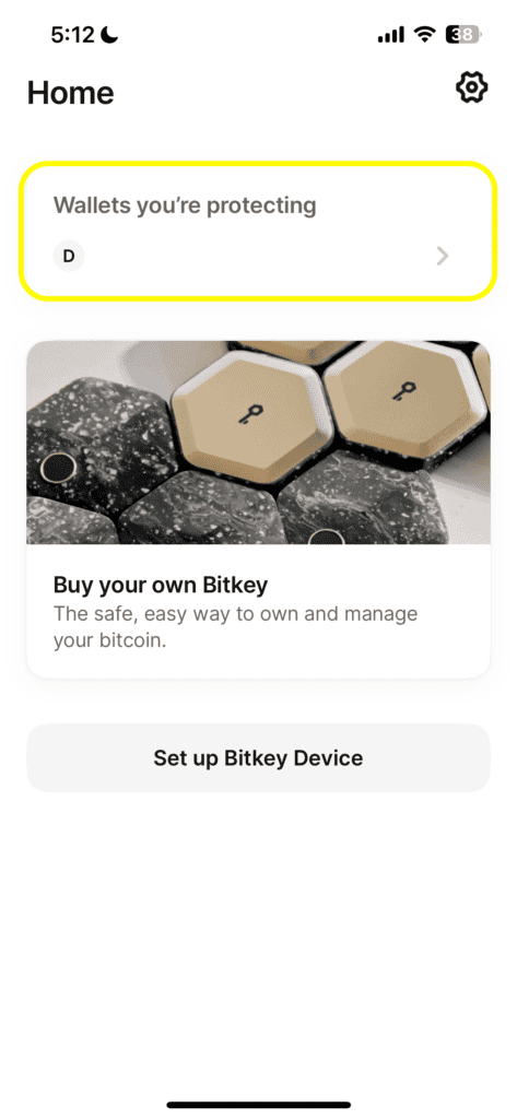 home page displaying the walletv that you are now helping backup